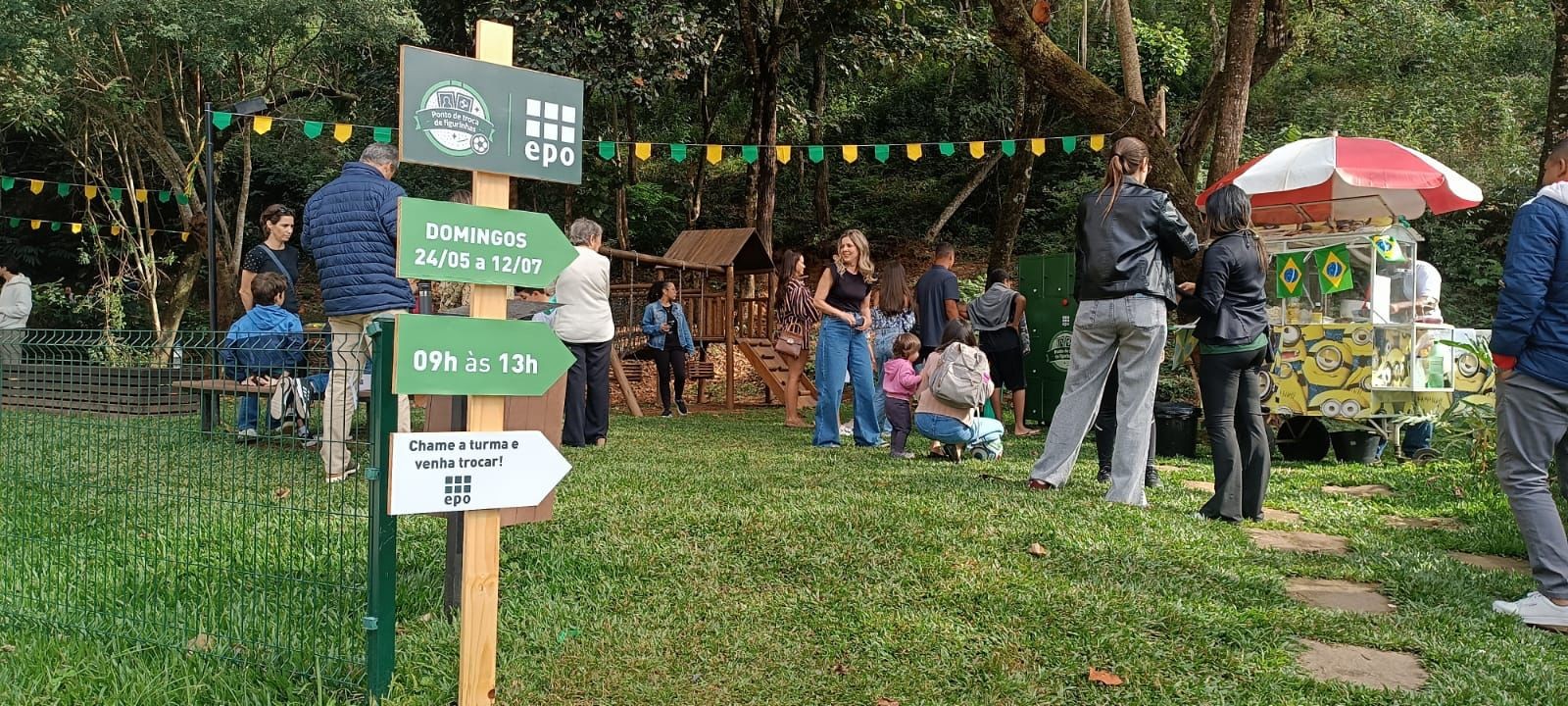 Copa Sustentável: Troca de figurinhas na Praça EPO ganha coleta de resíduos de difícil reciclagem